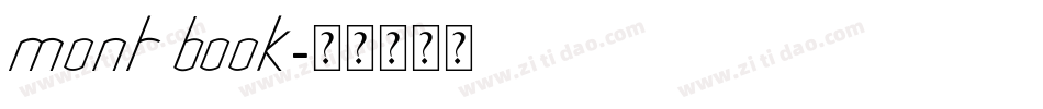 mont book字体转换